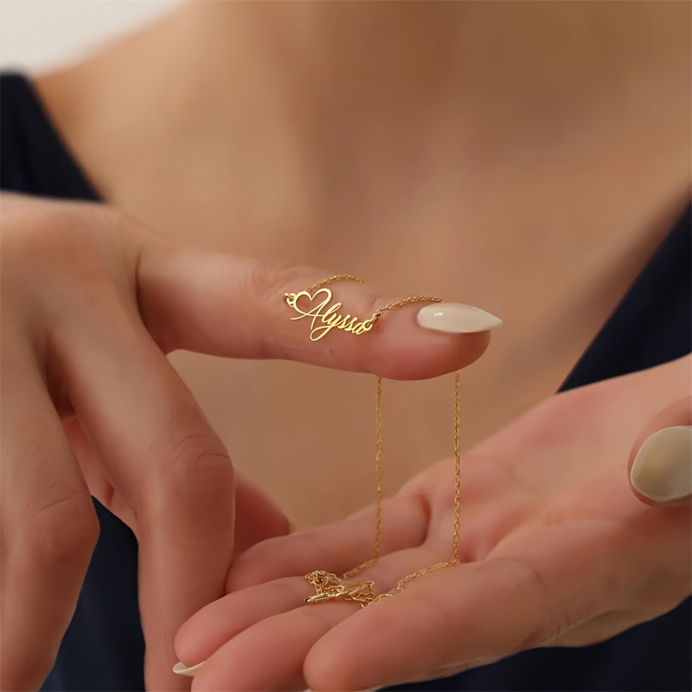 Custom Name Love Heart Necklac - đánh giá và giá Birth Flower Necklace