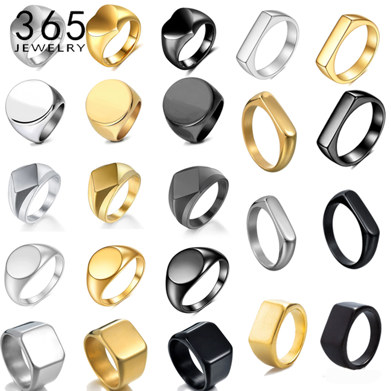 365 Stainless Steel Punk Rock  - đánh giá và giá Initial Ring Custom