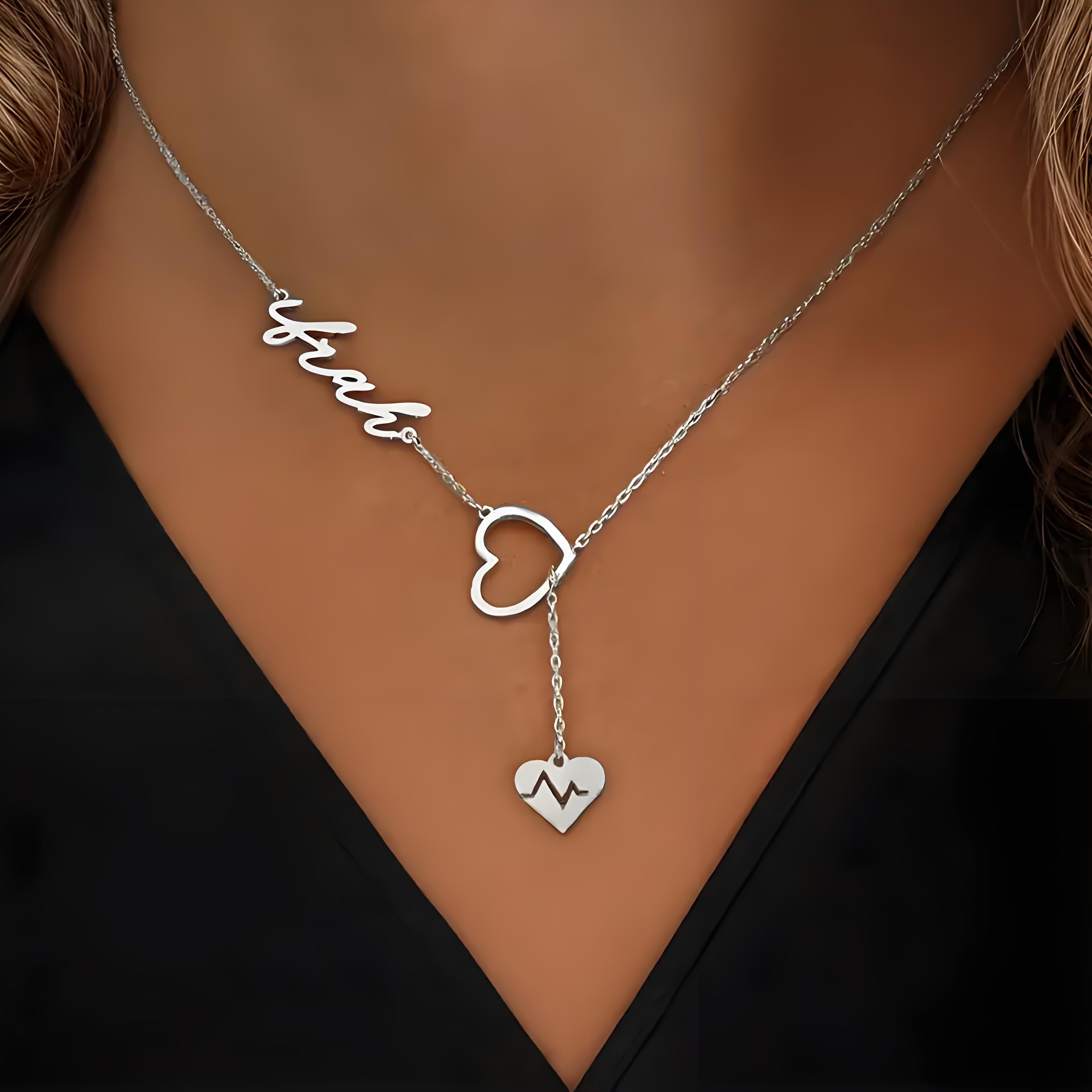 Personalized Couple Heartbeat  - đánh giá và giá Birth Flower Necklace